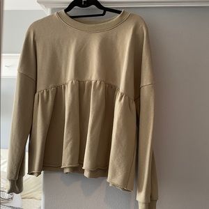 Sage green babydoll sweatshirt